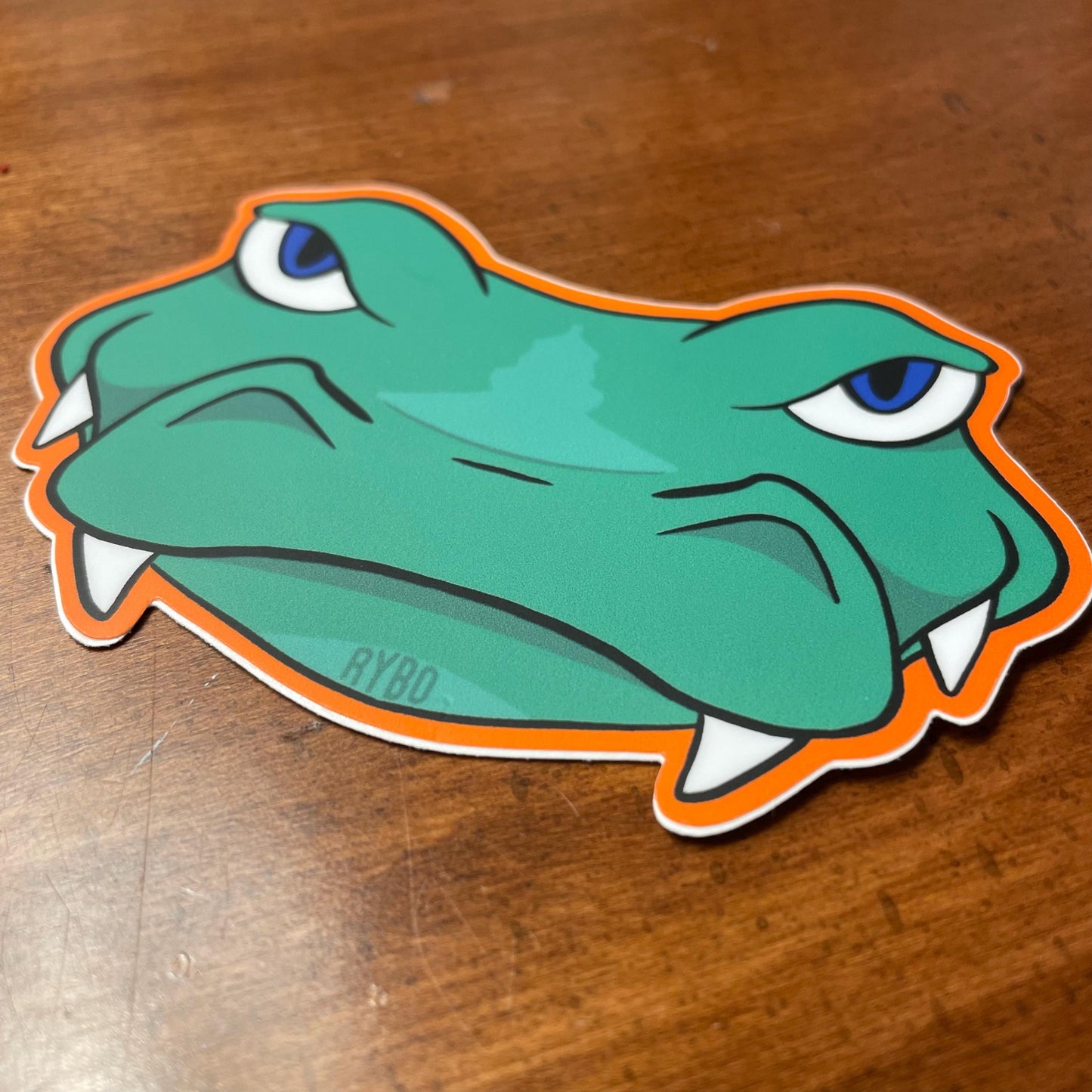 Cartoon Gator Alligator Sticker Decal | Kids Outdoor Nature