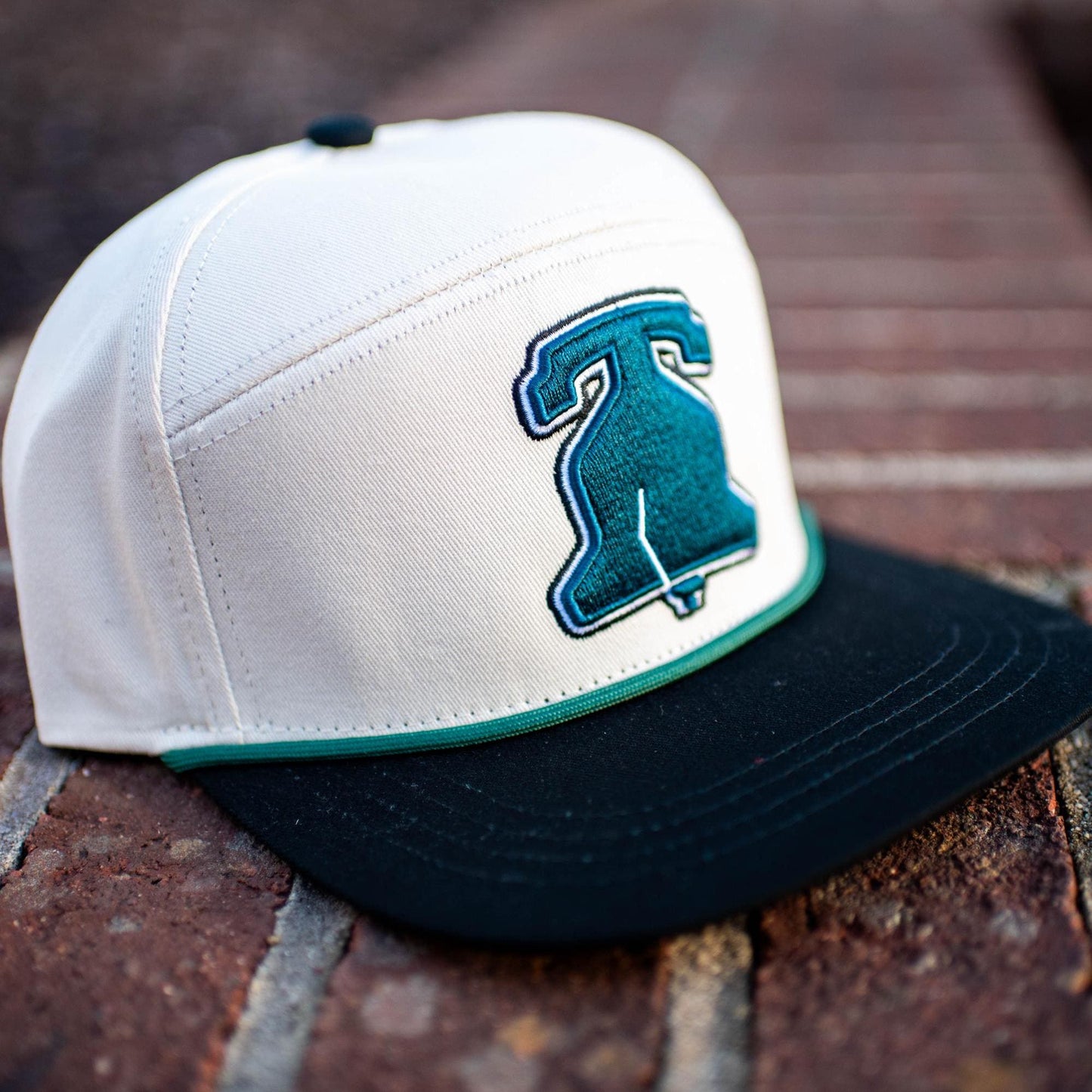 Philadelphia Dark Green Liberty Bell Throwback Snapback Hat | Crossover Gift for Him Football