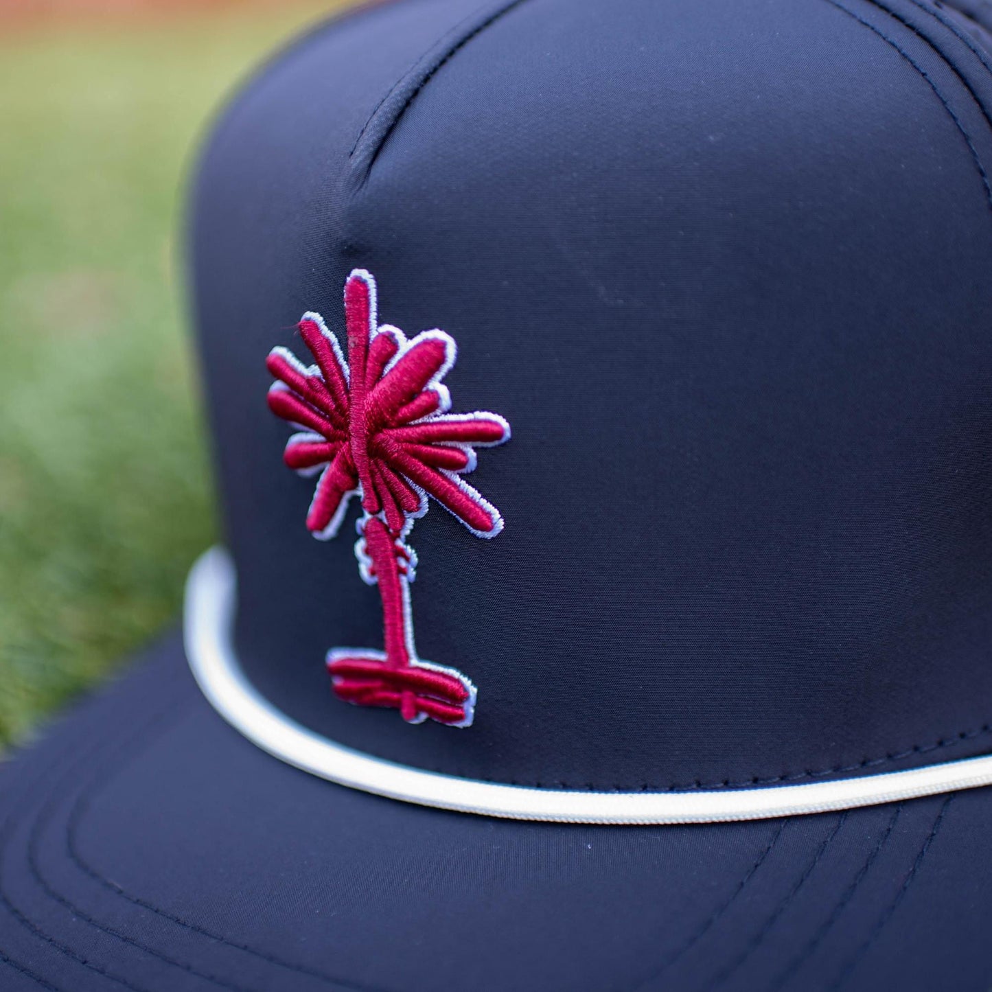 South Carolina Palmetto Tree Embroidered Snapback Polyester Rope Hat | Football Gift Garnet Black