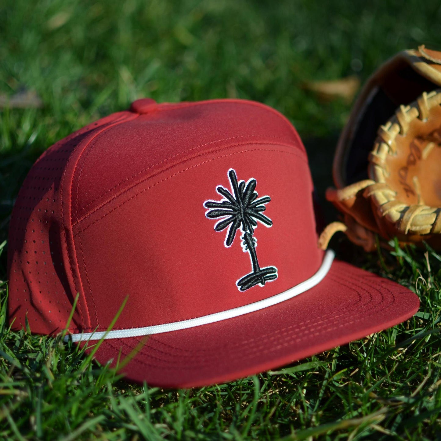 South Carolina Garnet Palmetto Tree Embroidered Snapback | Polyester Hat Gift Football Gift