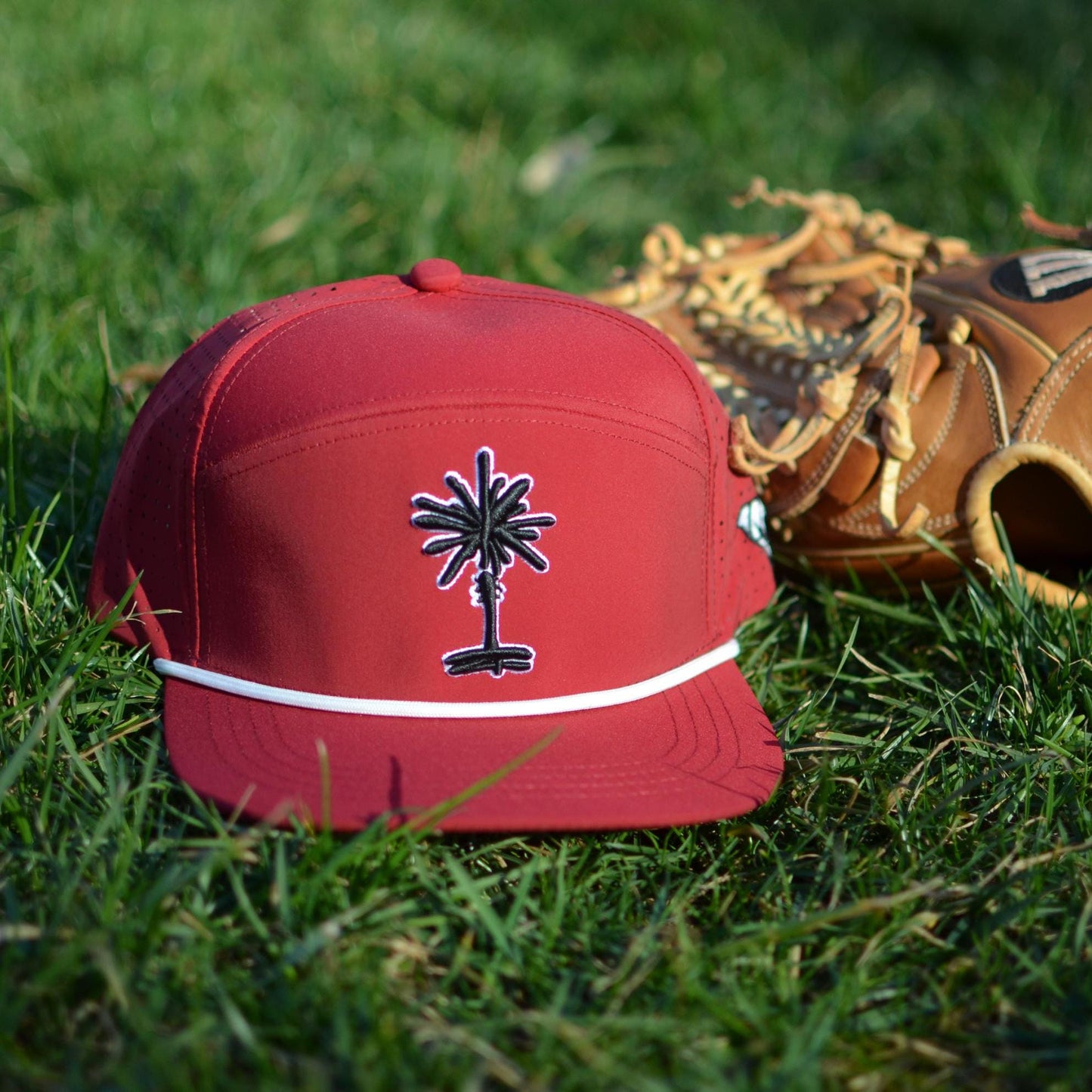 South Carolina Garnet Palmetto Tree Embroidered Snapback | Polyester Hat Gift Football Gift