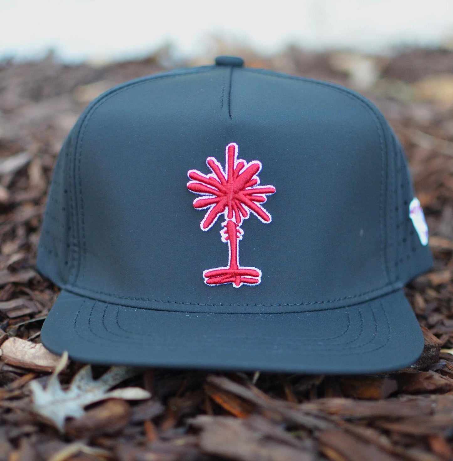 South Carolina Palmetto Tree Embroidered Snapback Polyester Rope Hat | Football Gift Garnet Black