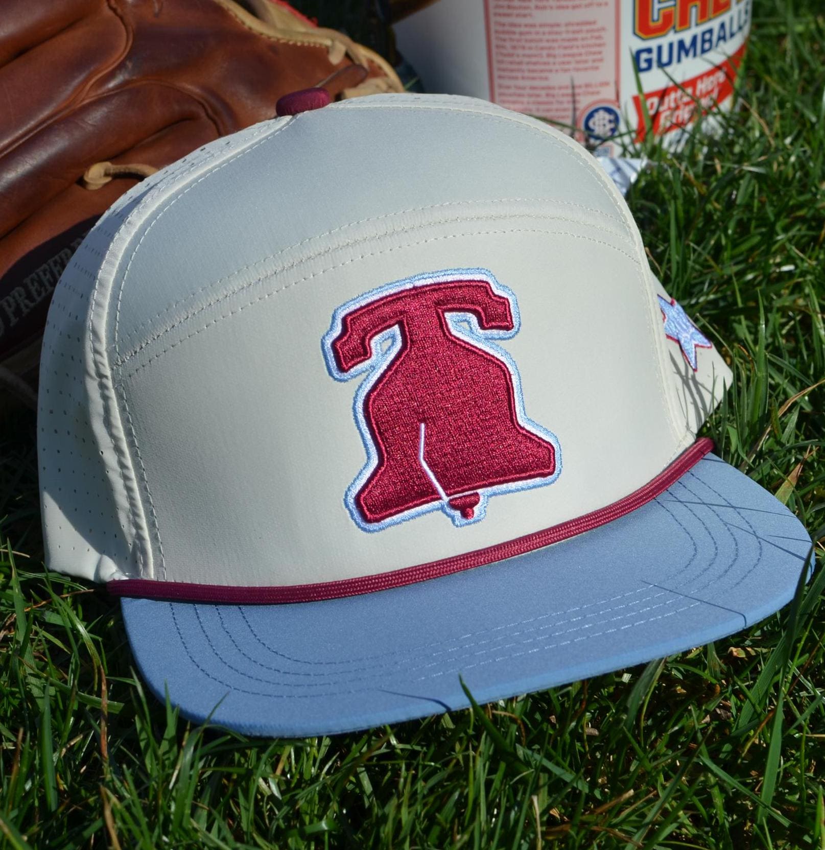 Philadelphia Baseball Retro Blue Liberty Bell Throwback Snapback Rope Hat | Gift PA Independence