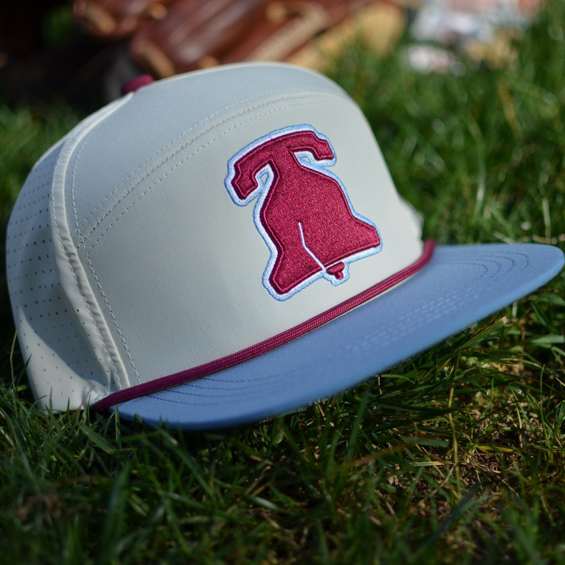 Philadelphia Baseball Retro Blue Liberty Bell Throwback Snapback Rope Hat | Gift PA Independence