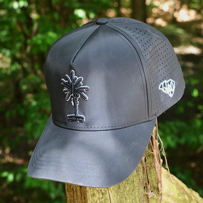 Curved Black South Carolina Palmetto Tree Embroidered Snapback