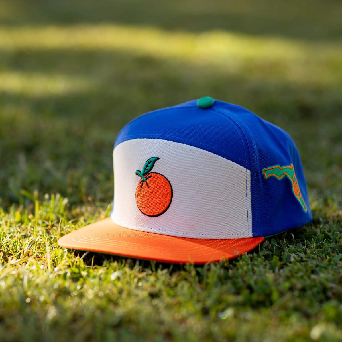 Florida Orange Sunshine State Snapback Hat