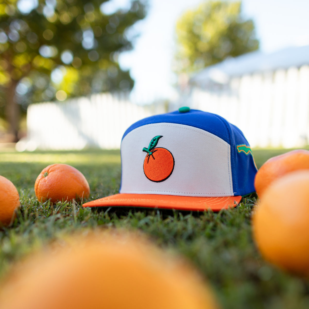 Florida Orange Sunshine State Snapback Hat