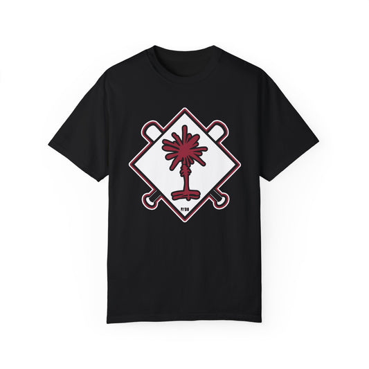 Garnet and Black Palmetto Baseball Comfort Colors T-Shirt
