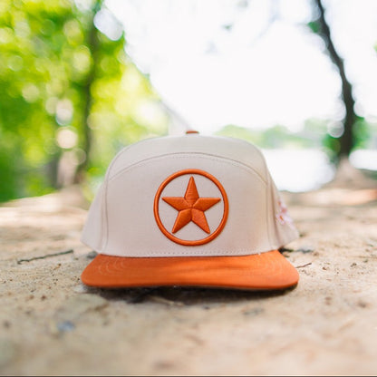Two Tone Burnt Orange Texas Lone Star Snapback Hat