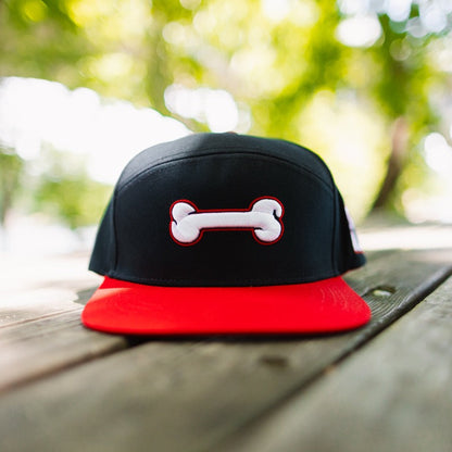 Black Georgia Dog Bone Snapback Hat