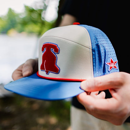 Quick-Dry Philadelphia Founders Snapback Hat - Blue & Red