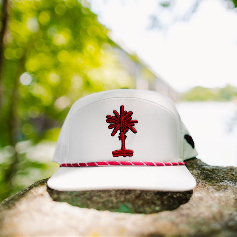 Quick-Dry Original Palmetto Snapback - White