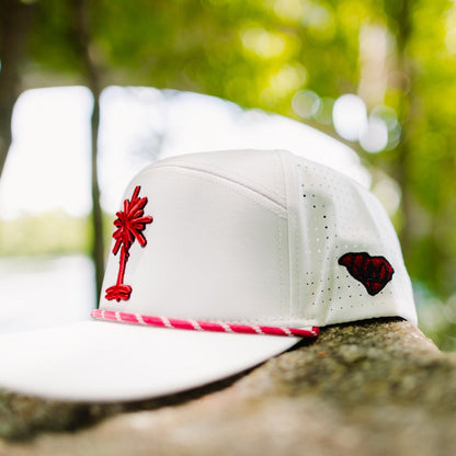 Quick-Dry Original Palmetto Snapback - White