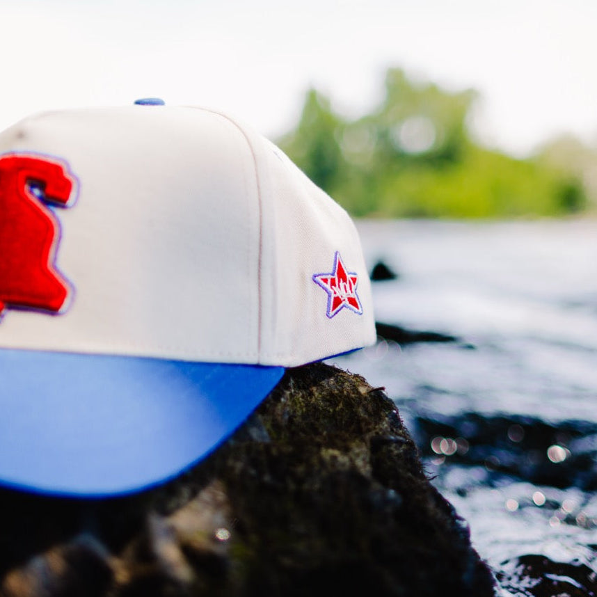 Curved Philadelphia Liberty Snapback Hat - Modern Blue