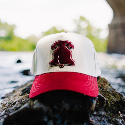 Curved Philadelphia Liberty Snapback Hat - Vintage Red