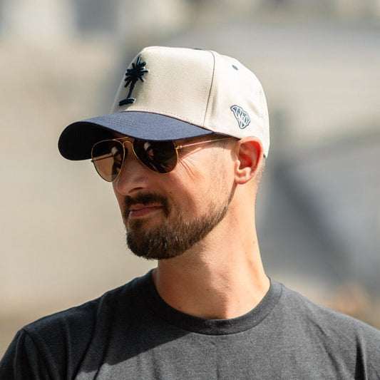 Curved Two-Tone Navy South Carolina Cotton Snapback Hat