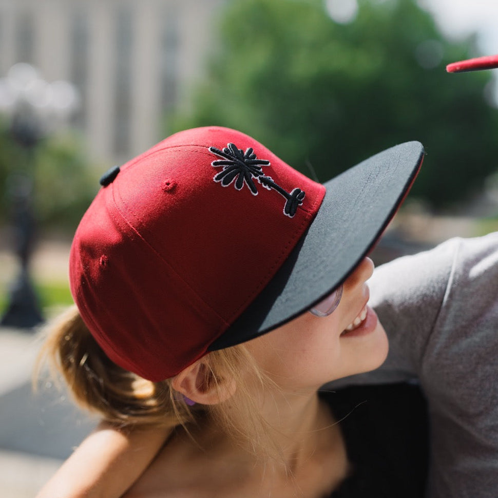 Kids Garnet + Black South Carolina Palmetto Snapback