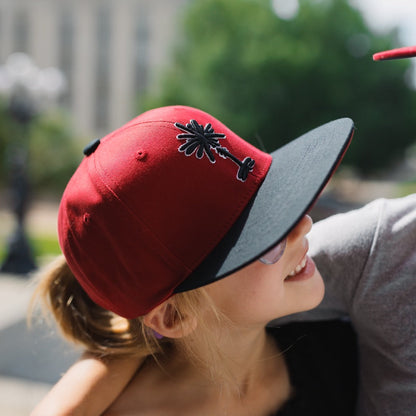 Kids Garnet + Black South Carolina Palmetto Snapback