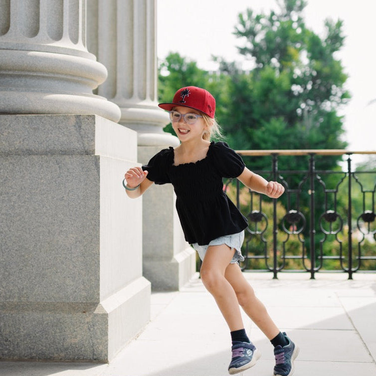 Kids Garnet + Black South Carolina Palmetto Snapback