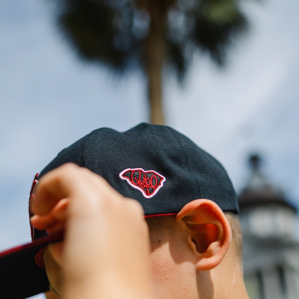 Kids Black + Garnet South Carolina Palmetto Snapback