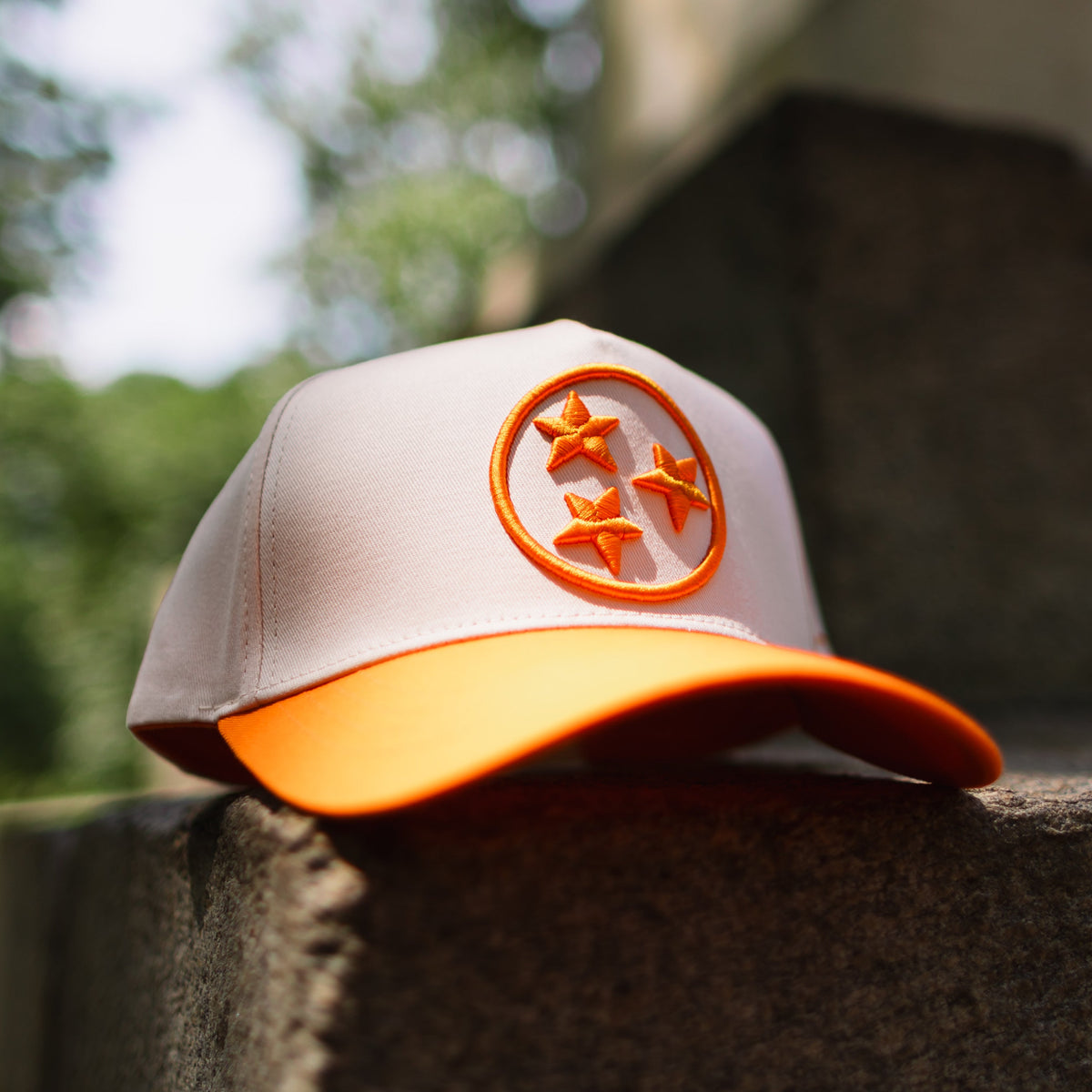 Curved Tennessee Tri-Star Embroidered Snapback