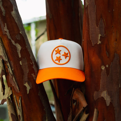 Curved Tennessee Tri-Star Embroidered Snapback