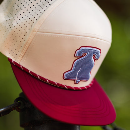Quick-Dry Philadelphia Founders Snapback Hat - Vintage Red