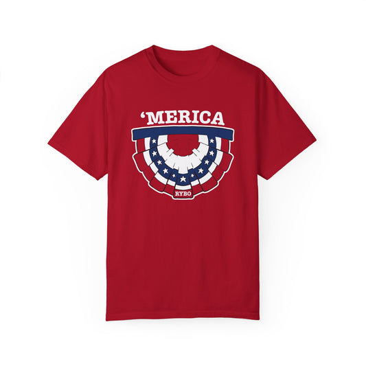 'MERICA Bunted Flag Comfort Colors T-Shirt