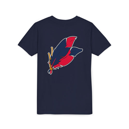 Youth Atlanta Georgia Red White Blue Feather T-Shirt