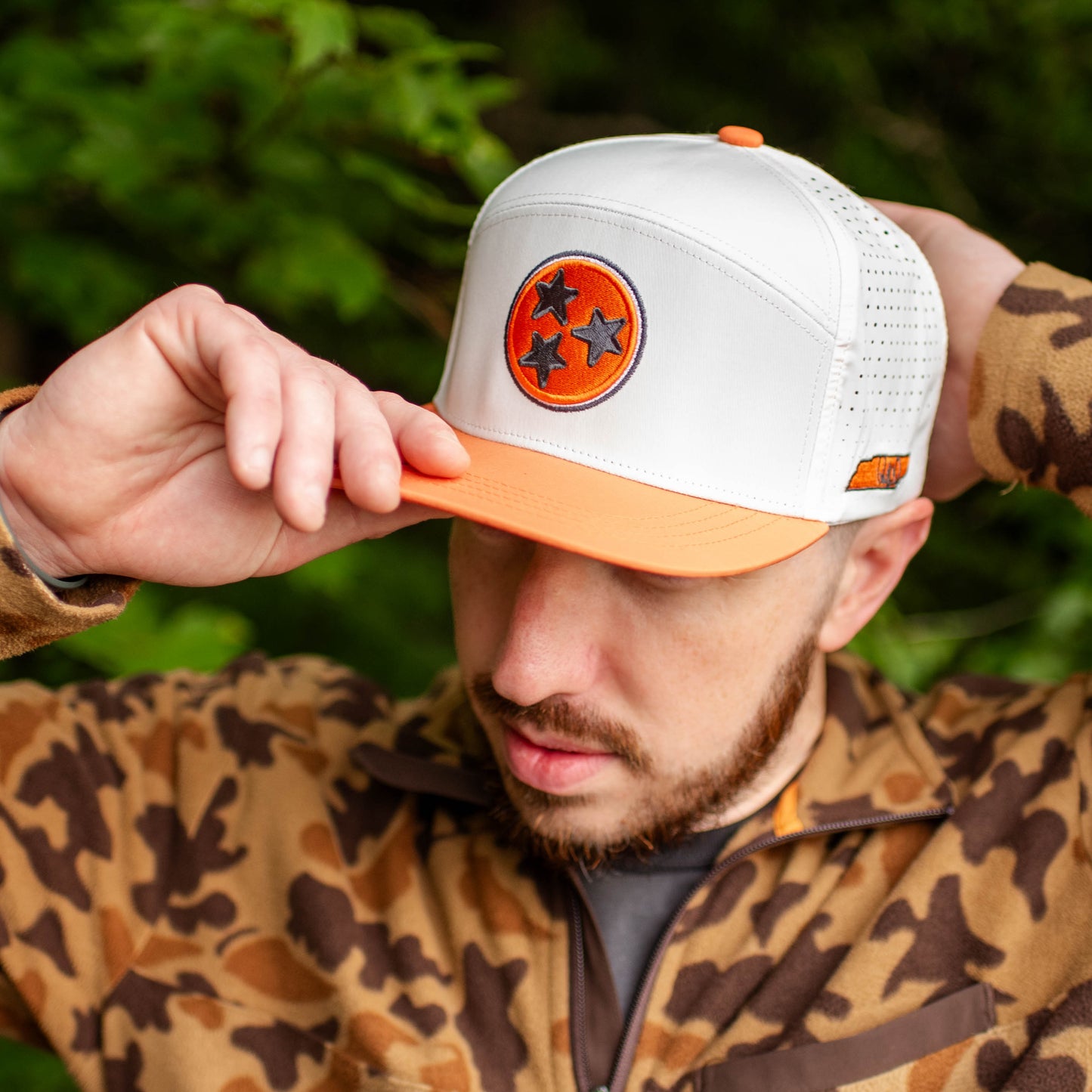 Tennessee Tri-Star Orange Two-Tone Embroidered Snapback