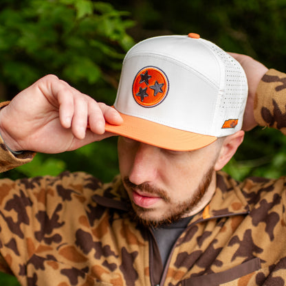 Tennessee Tri-Star Orange Two-Tone Embroidered Snapback