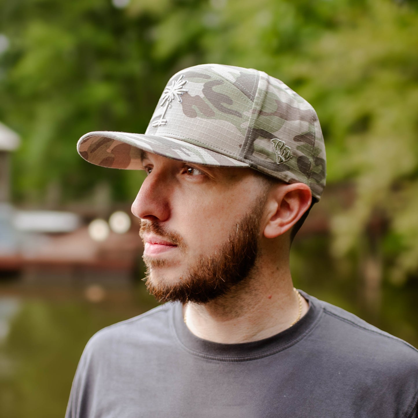 Faded Camo SC Palmetto Tree Snapback Hat