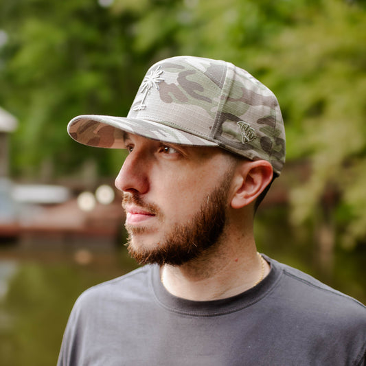 Faded Camo SC Palmetto Tree Snapback Hat