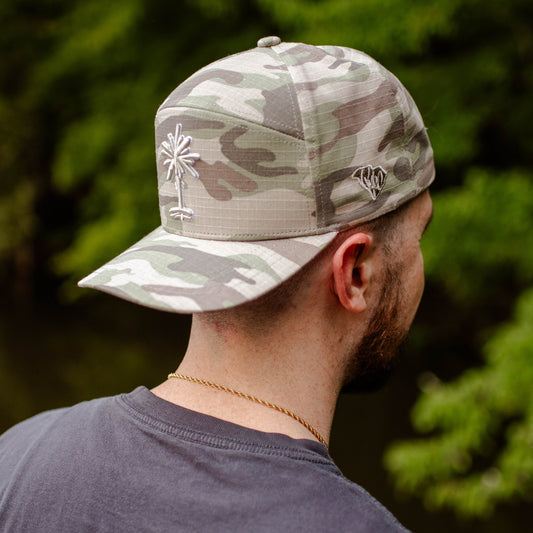 Faded Camo SC Palmetto Tree Snapback Hat