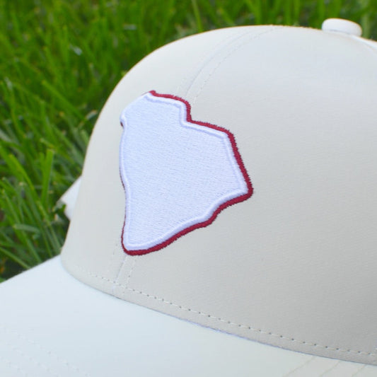 White Curved South Carolina State Embroidered Snapback