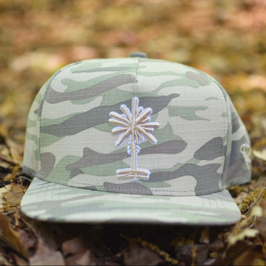 Faded Camo SC Palmetto Tree Snapback Hat