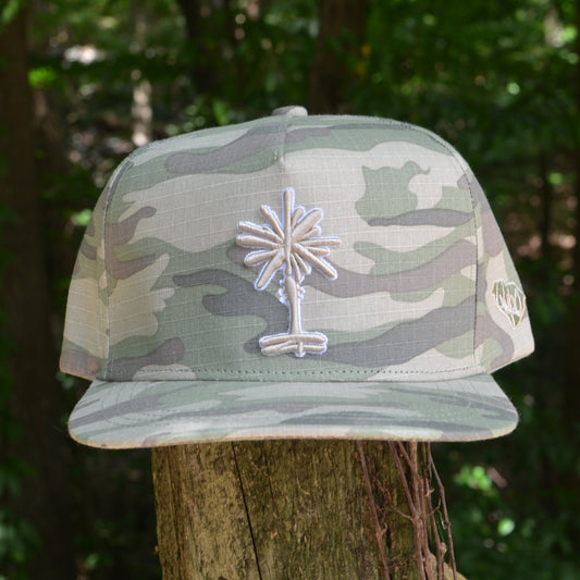 Faded Camo SC Palmetto Tree Snapback Hat