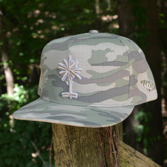 Faded Camo SC Palmetto Tree Snapback Hat
