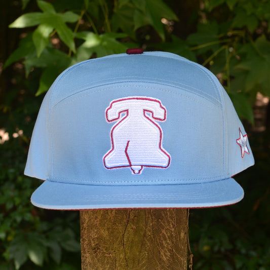 Retro Blue Cotton Philadelphia Liberty Bell Snapback Hat