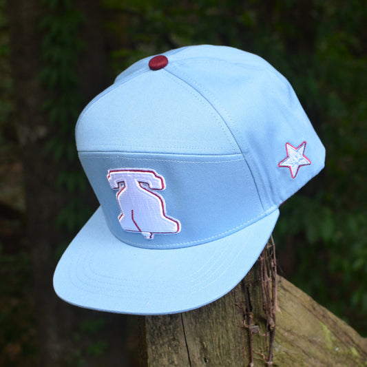 Retro Blue Cotton Philadelphia Liberty Bell Snapback Hat