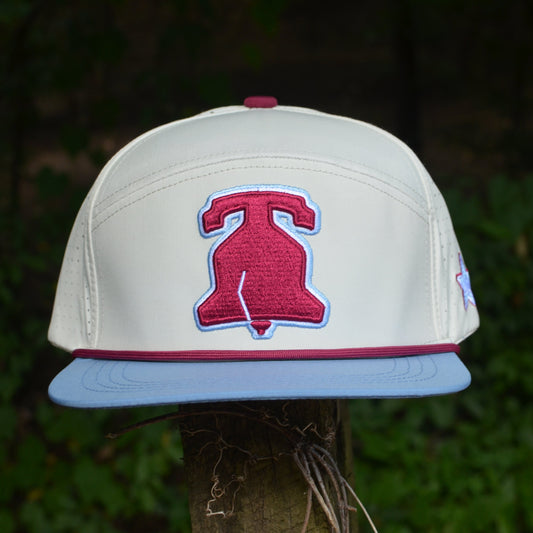 Retro Blue Philadelphia Liberty Bell Snapback Rope Hat