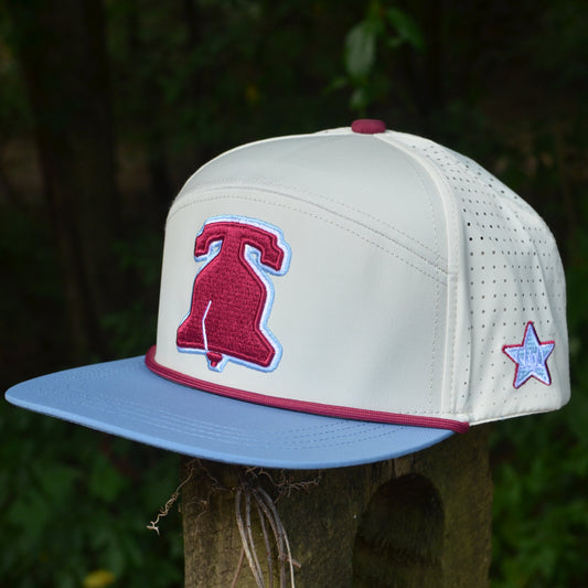 Retro Blue Philadelphia Liberty Bell Snapback Rope Hat