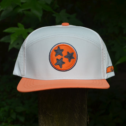 Tennessee Tri-Star Orange Two-Tone Embroidered Snapback