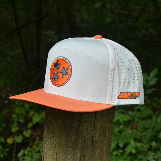 Tennessee Tri-Star Orange Two-Tone Embroidered Snapback