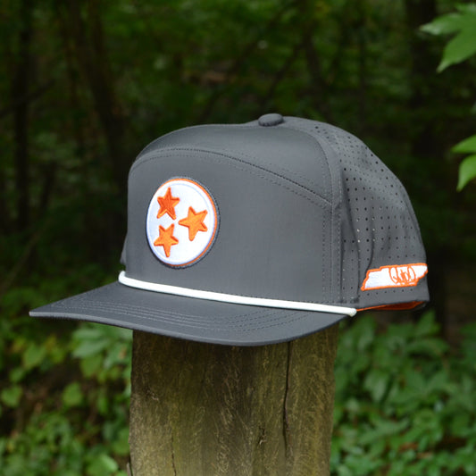 Tennessee Tri-Star Grey Embroidered Snapback