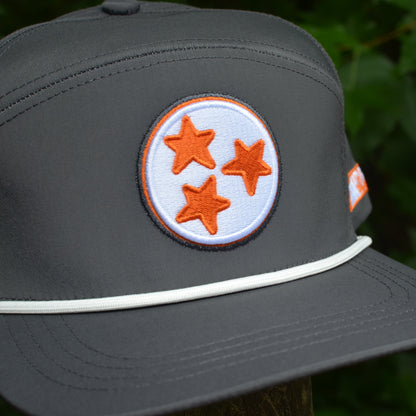 Tennessee Tri-Star Grey Embroidered Snapback