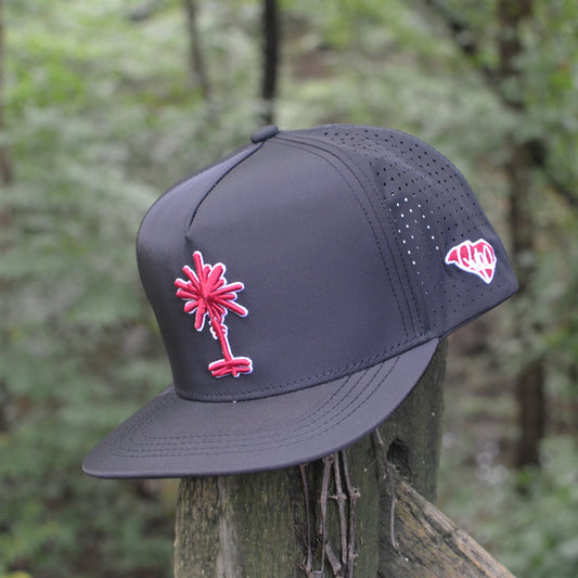 Black South Carolina Palmetto Tree Embroidered Snapback
