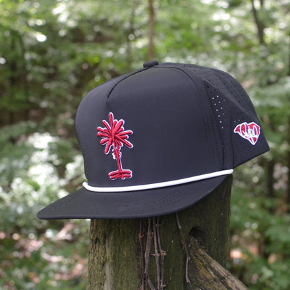 Black South Carolina Palmetto Tree Embroidered Snapback