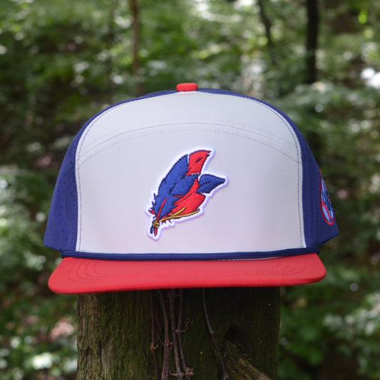 Atlanta Georgia Feather Red White Blue Snapback Rope Hat