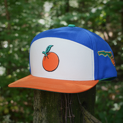 Florida Orange Sunshine State Snapback Hat
